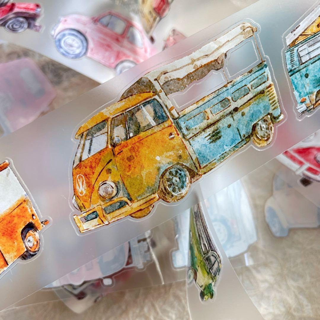 新品　DINGDING　A52車車　PET霧面型抜きタイプマスキングテープ　5m