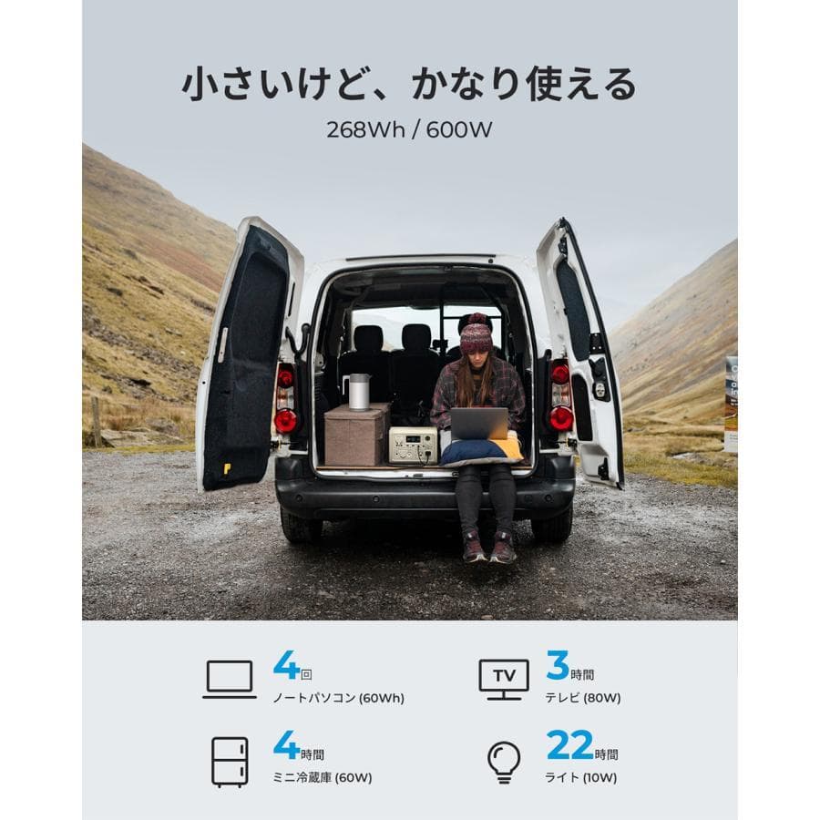 BLUETTI EB3A ポータブル電源 ベージュ 268Wh 防災 アウトドア
