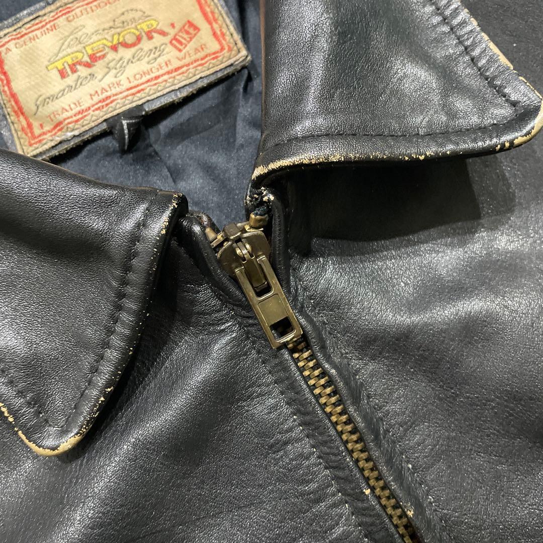 80s Lee TREVOR 2XL レザージャケット ライダースジャケット