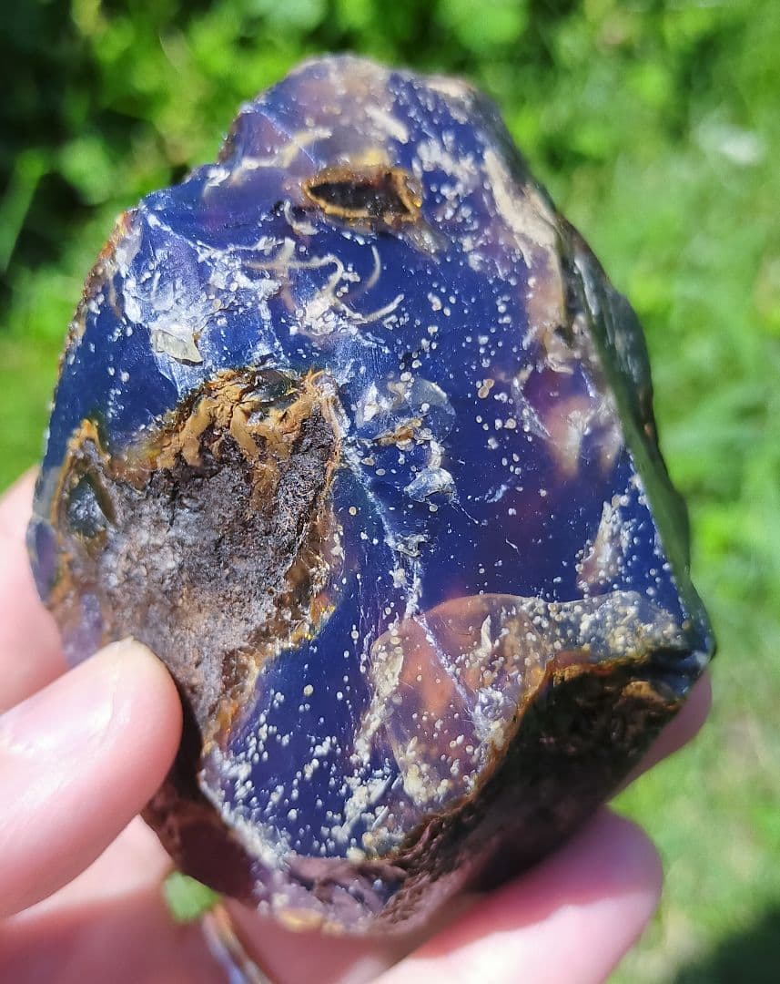 最高品質　ブルーアンバー　インドネシア　スマトラ　琥珀　天然石 　原石