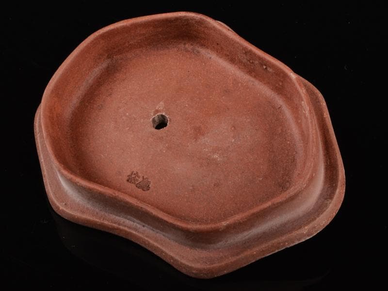 中国　紫砂　朱泥　松竹梅文　急須　茶壷　C　R5449E