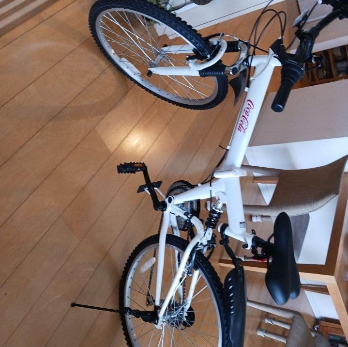たくま様折り畳みマウンテンバイク ホワイト