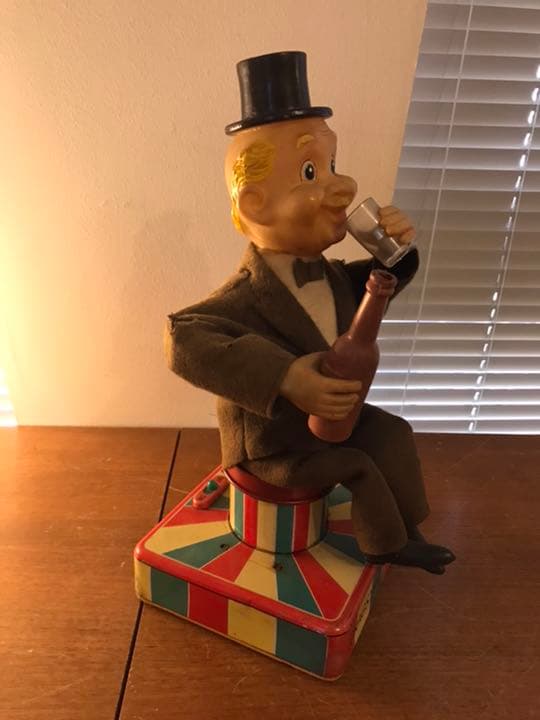 ヴィンテージ　ブリキ人形　バー　客