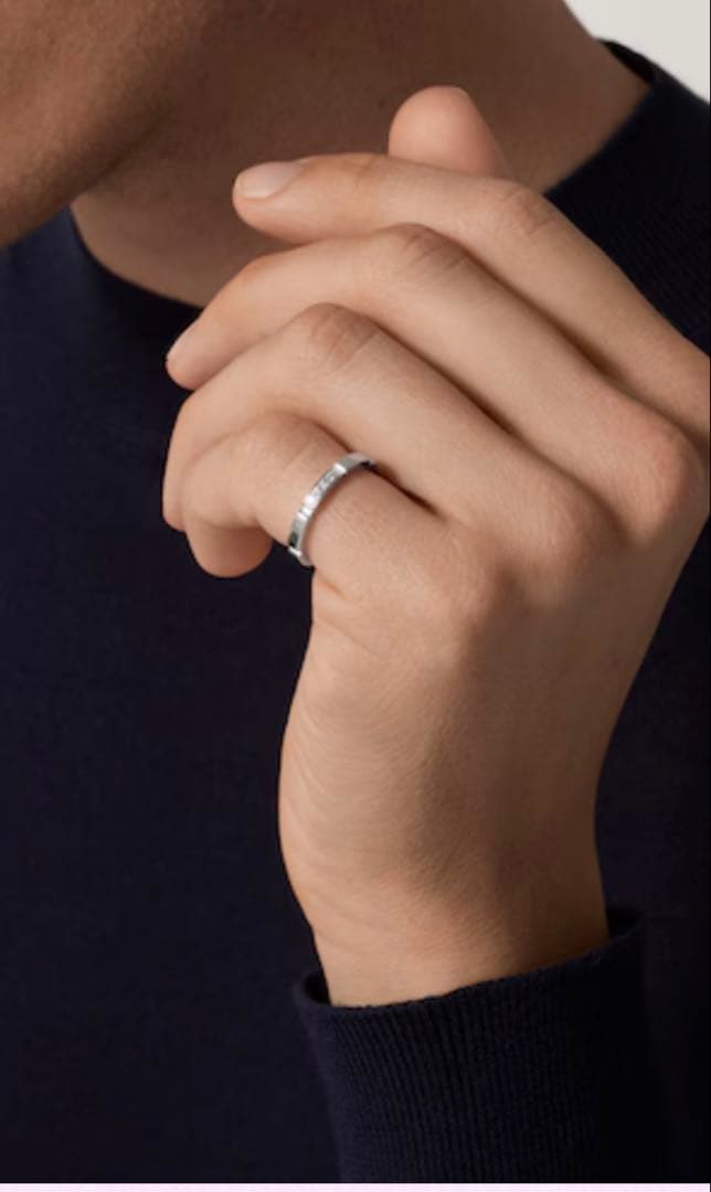 【美品】カルティエ　Cartier マイヨンパンテール　WG ダイヤ付　53