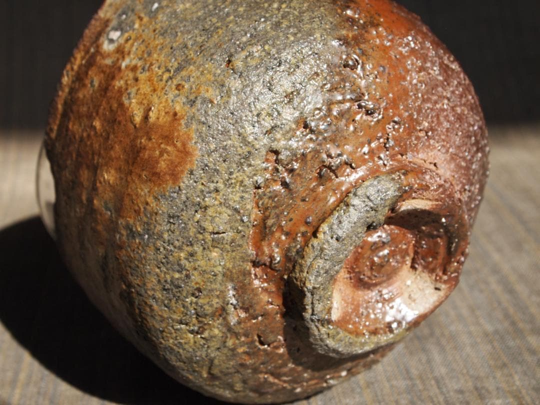 新作★高島聡平【師：伊勢崎淳】★備前山土茶碗★共箱・布