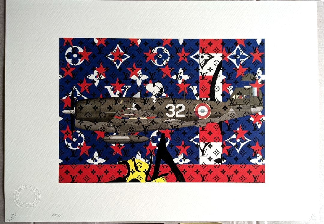 【えノき】【額装セット】SNOOPY＆ イタリア空軍