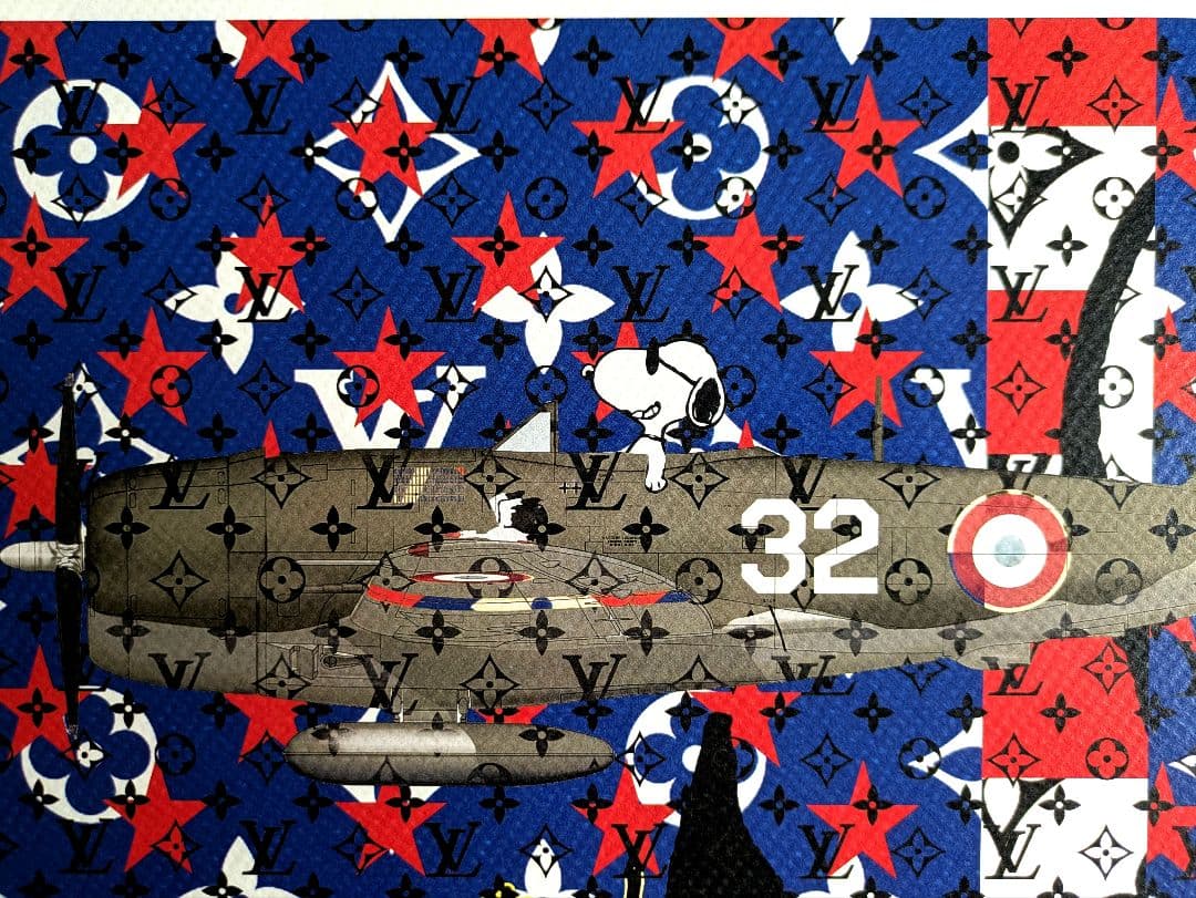 【えノき】【額装セット】SNOOPY＆ イタリア空軍