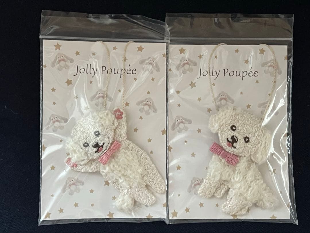 ローズティアラ　Jolly Poupéeトイプードル　ブローチ　完売品　ホワイト