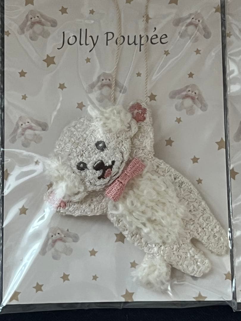 ローズティアラ　Jolly Poupéeトイプードル　ブローチ　完売品　ホワイト