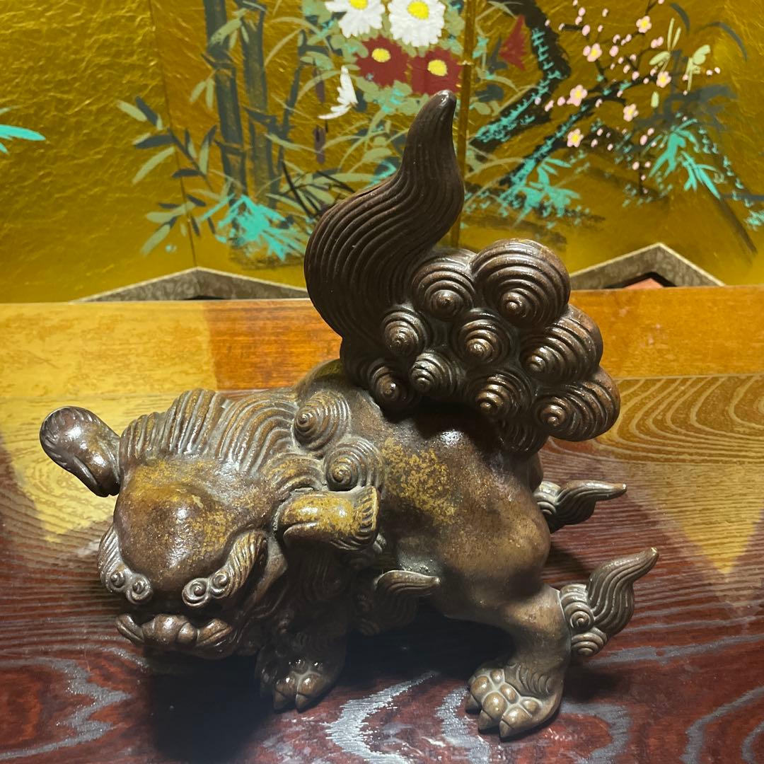 備前焼　獅子　木村友敬