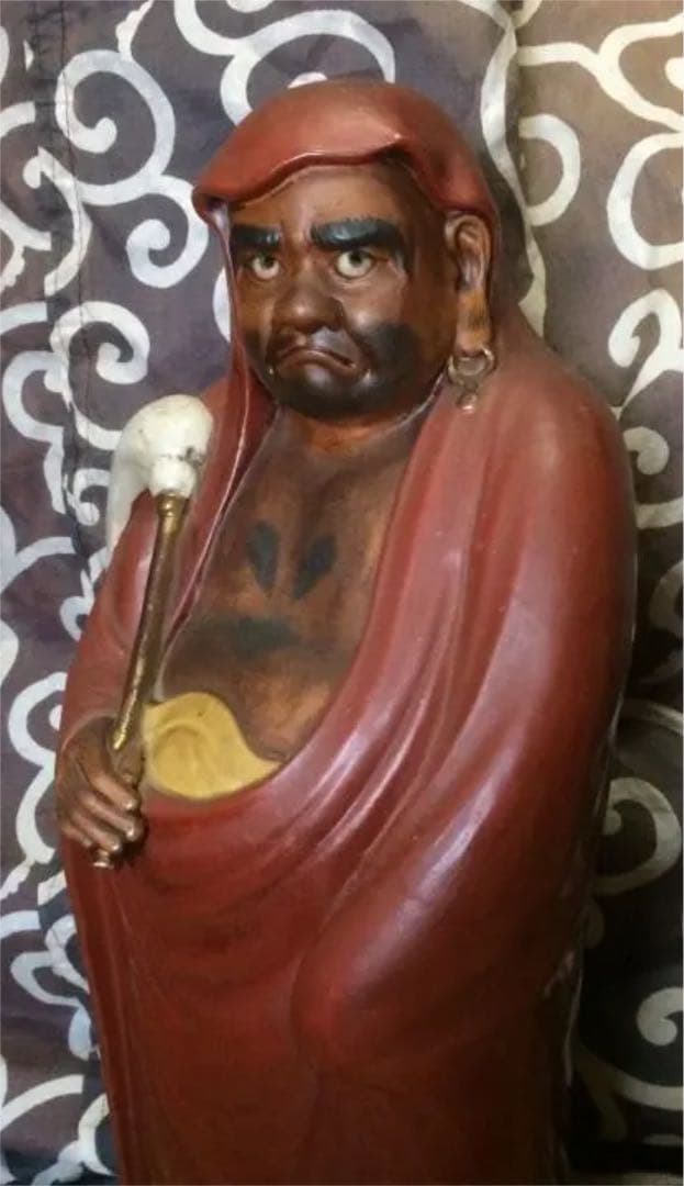 達磨大師像・陶像在銘・九谷焼・インテリア・骨董・アンティーク