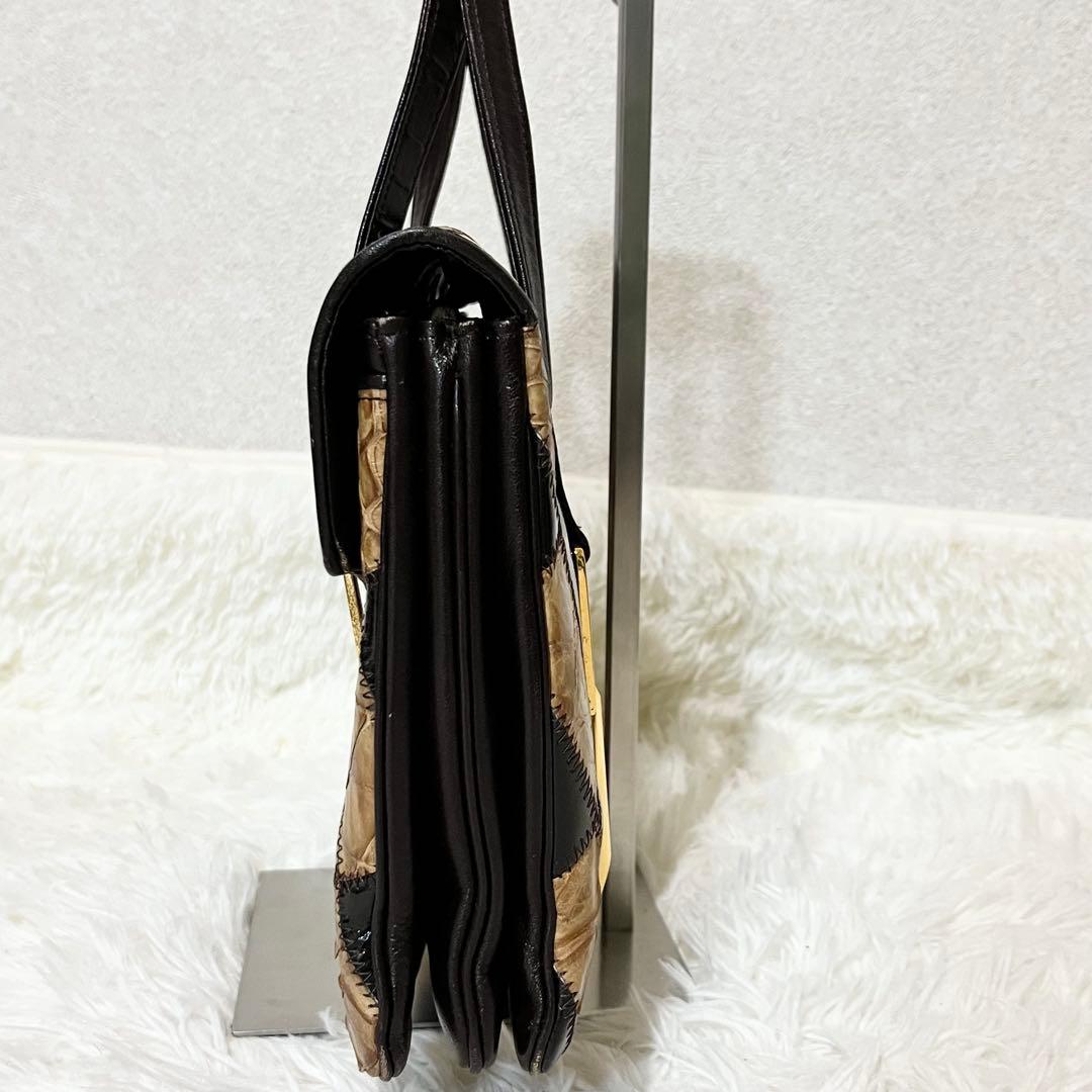 【希少】エキゾチック　ハンドバッグ　和装