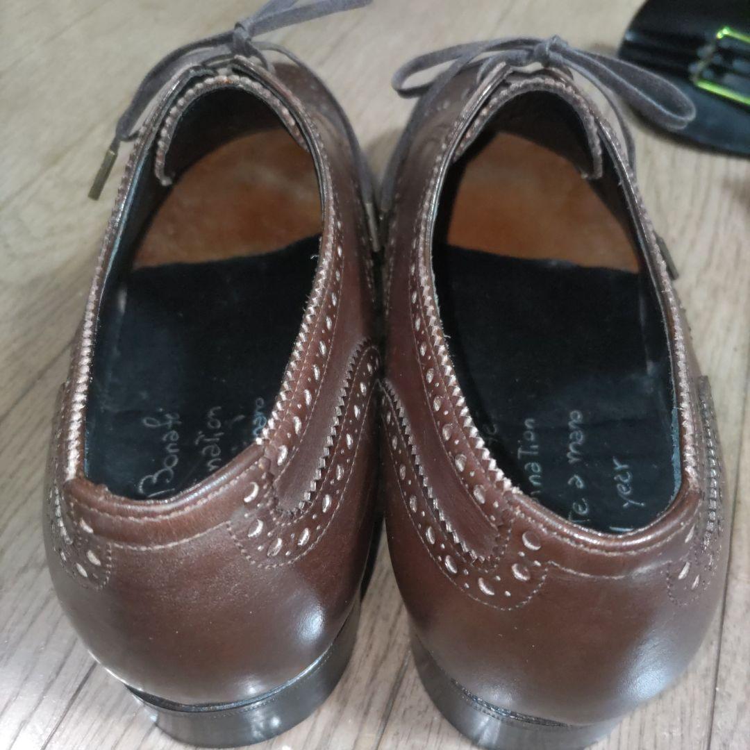 エンツォボナフェ　ENZO BONAFE　ブラウン ウィングチップ ブローグ