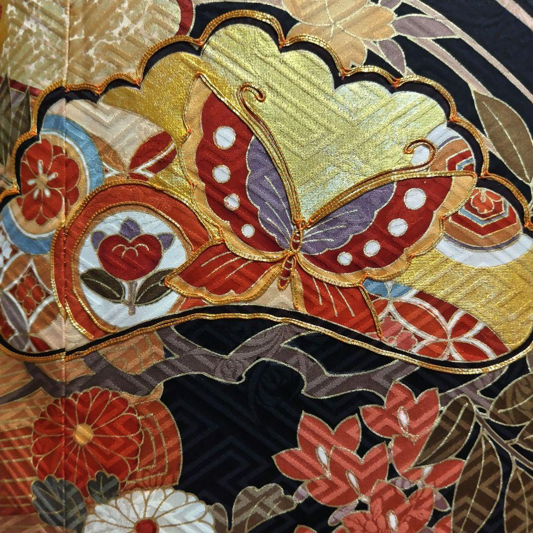 振袖フルセット(7点)・成人式・古典柄・金彩加工・束ね熨斗・金駒刺繍・正絹