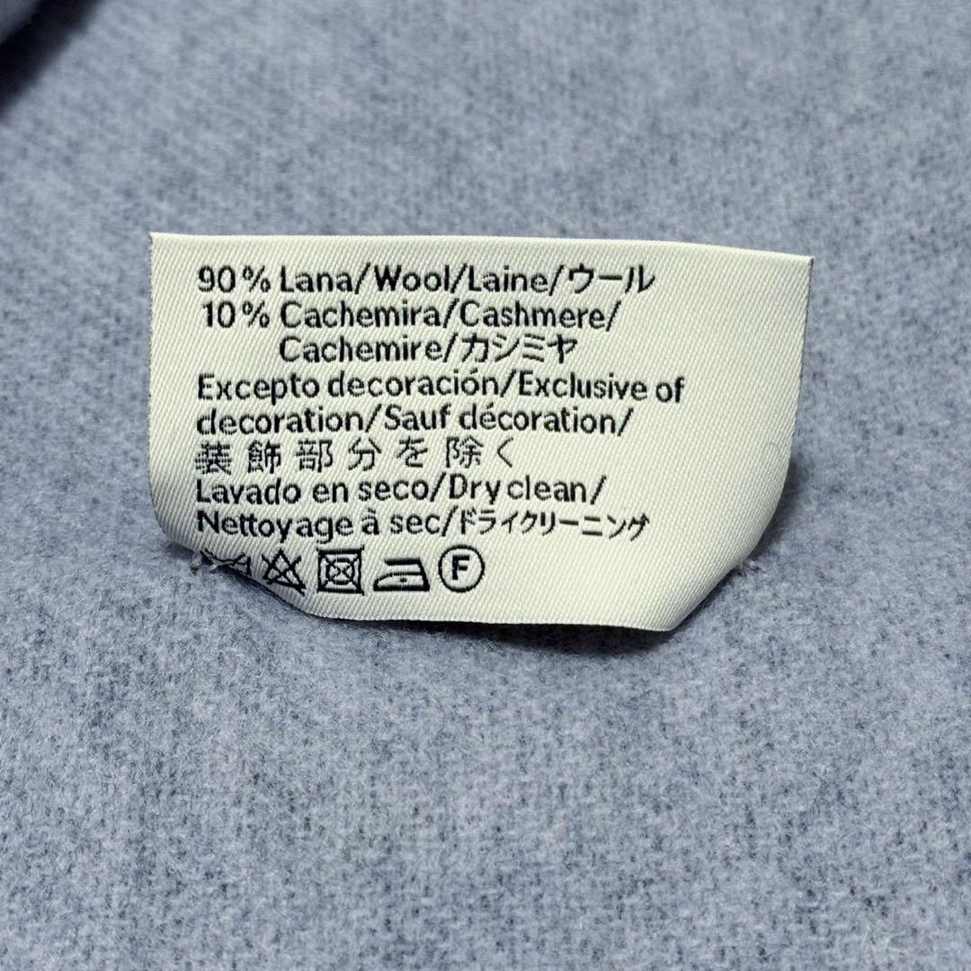 LOEWE ロエベ リバーシブル マフラー アナグラム ネイビー ブルー