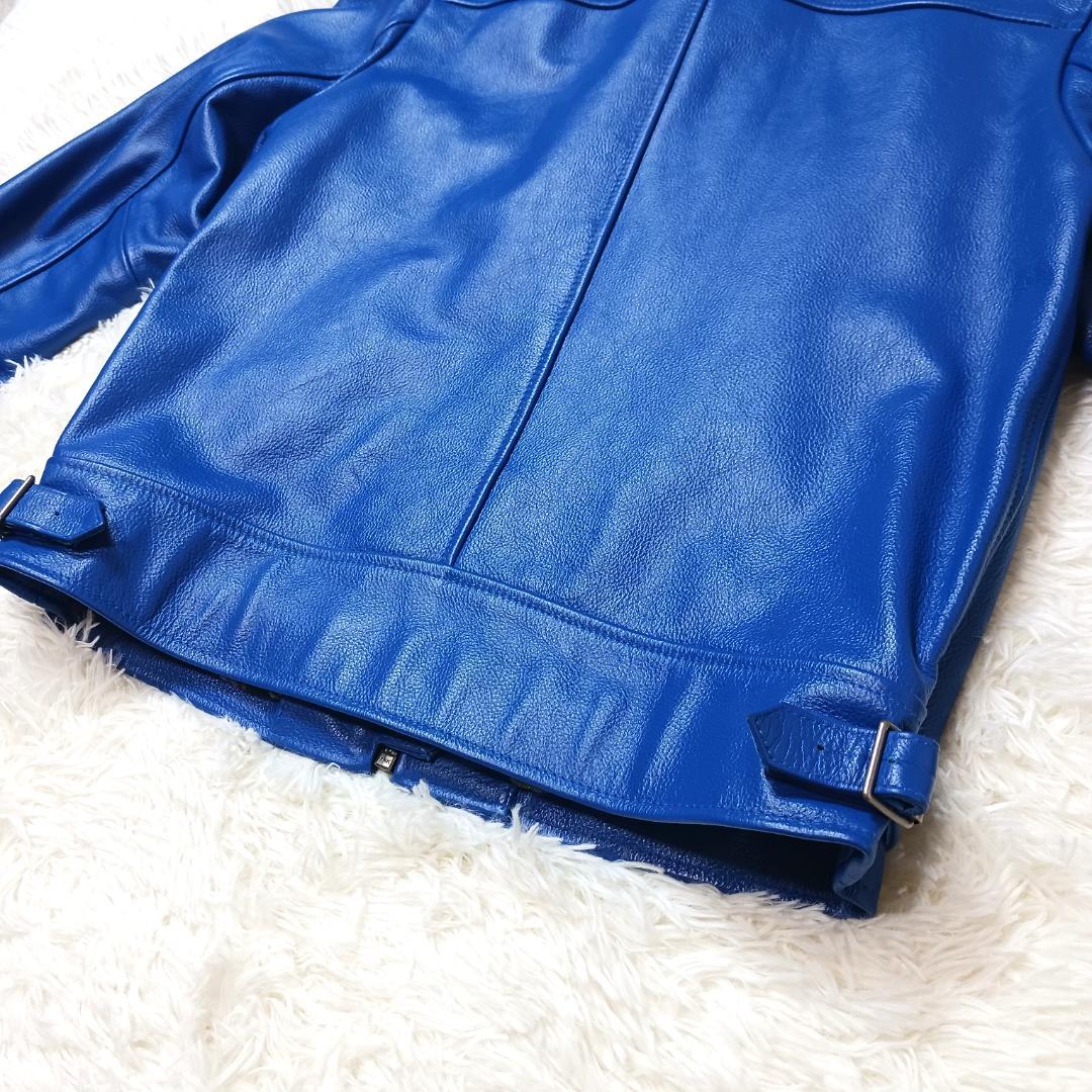 希少カラー✨　フォータイム　本革　ライダース　シングル　レザー　牛革　総裏地　M