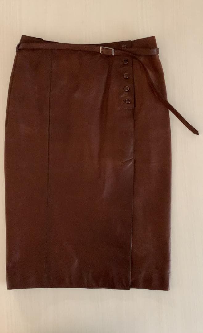 エルメス HERMES レザースカート　本革※使用感あり　ヴィンテージ