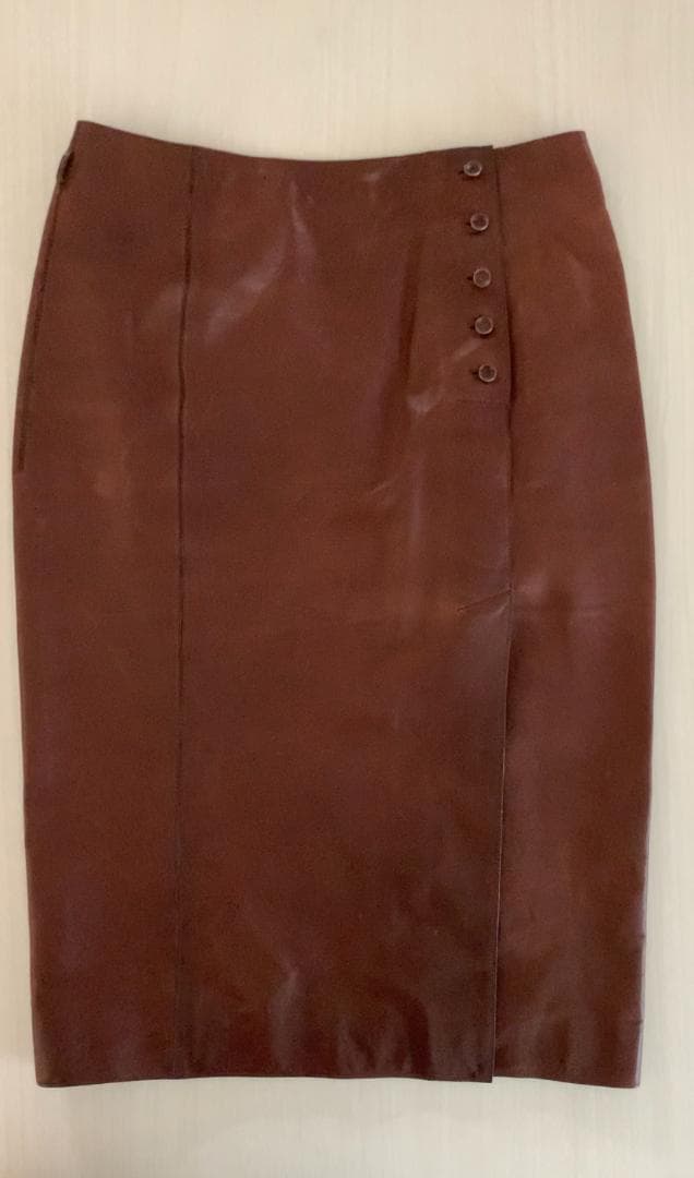 エルメス HERMES レザースカート　本革※使用感あり　ヴィンテージ