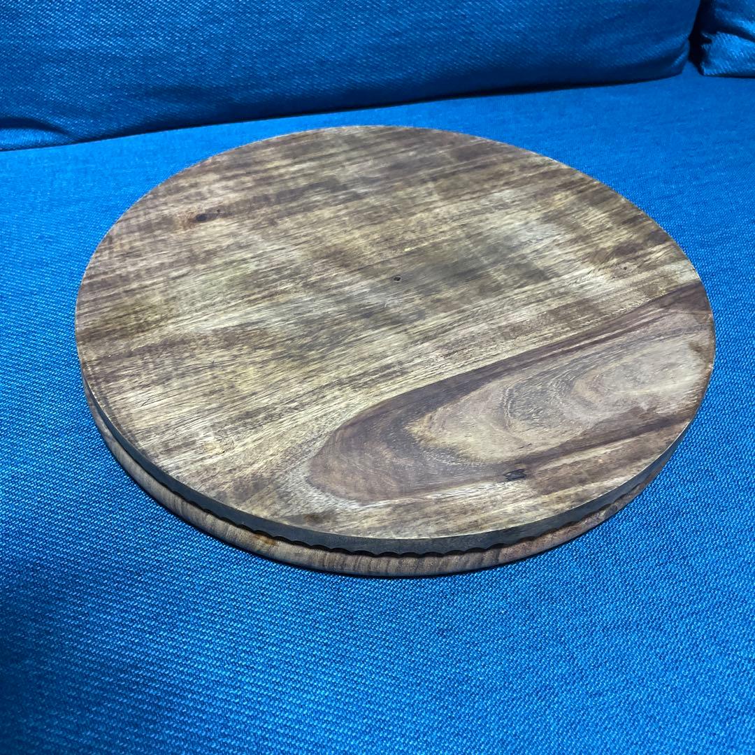 ヴィンテージ　木製彫刻バスケット　変形可能