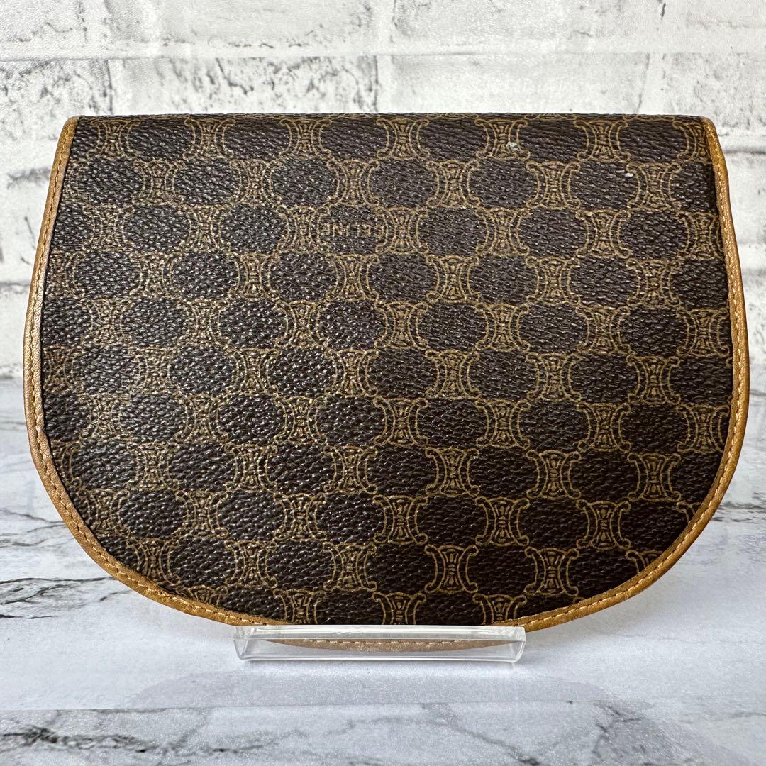 美品✨セリーヌ ヴィンテージ マカダム ブラゾン トリオンフ ロゴ金具 折り財布