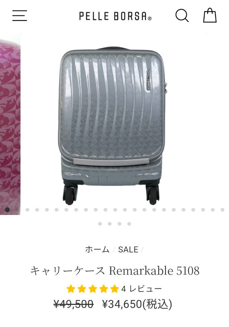 ペレボルサ キャリーケース 34L