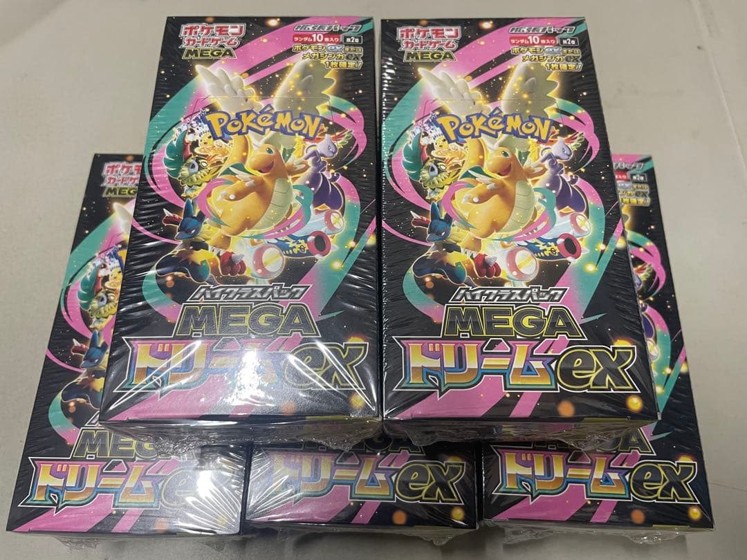 ポケモンカードゲーム MEGA ドリームEX 10パック入り　5BOX