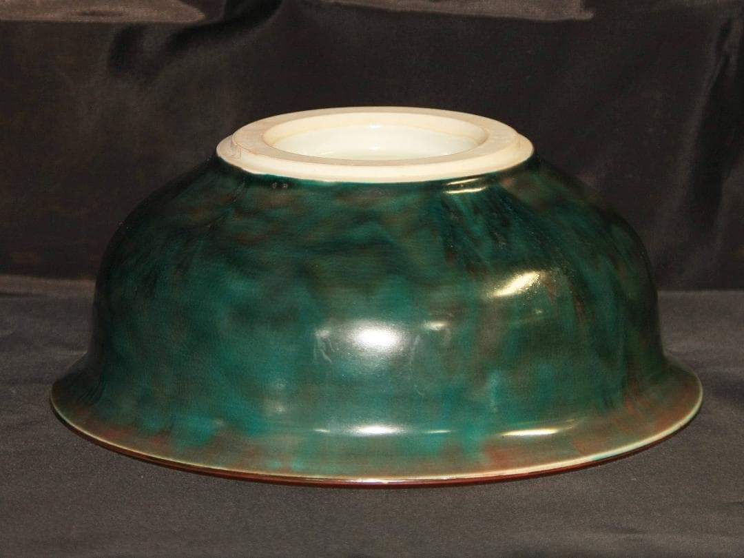 芸術院会員　文化勲章受賞　 二代浅蔵五十吉 　釉彩瑞菓譜菓子鉢　M79