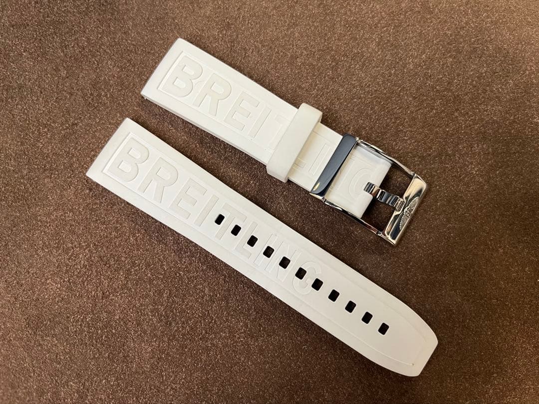 【kenya】ブライトリング ラバーベルト ホワイト 176SS