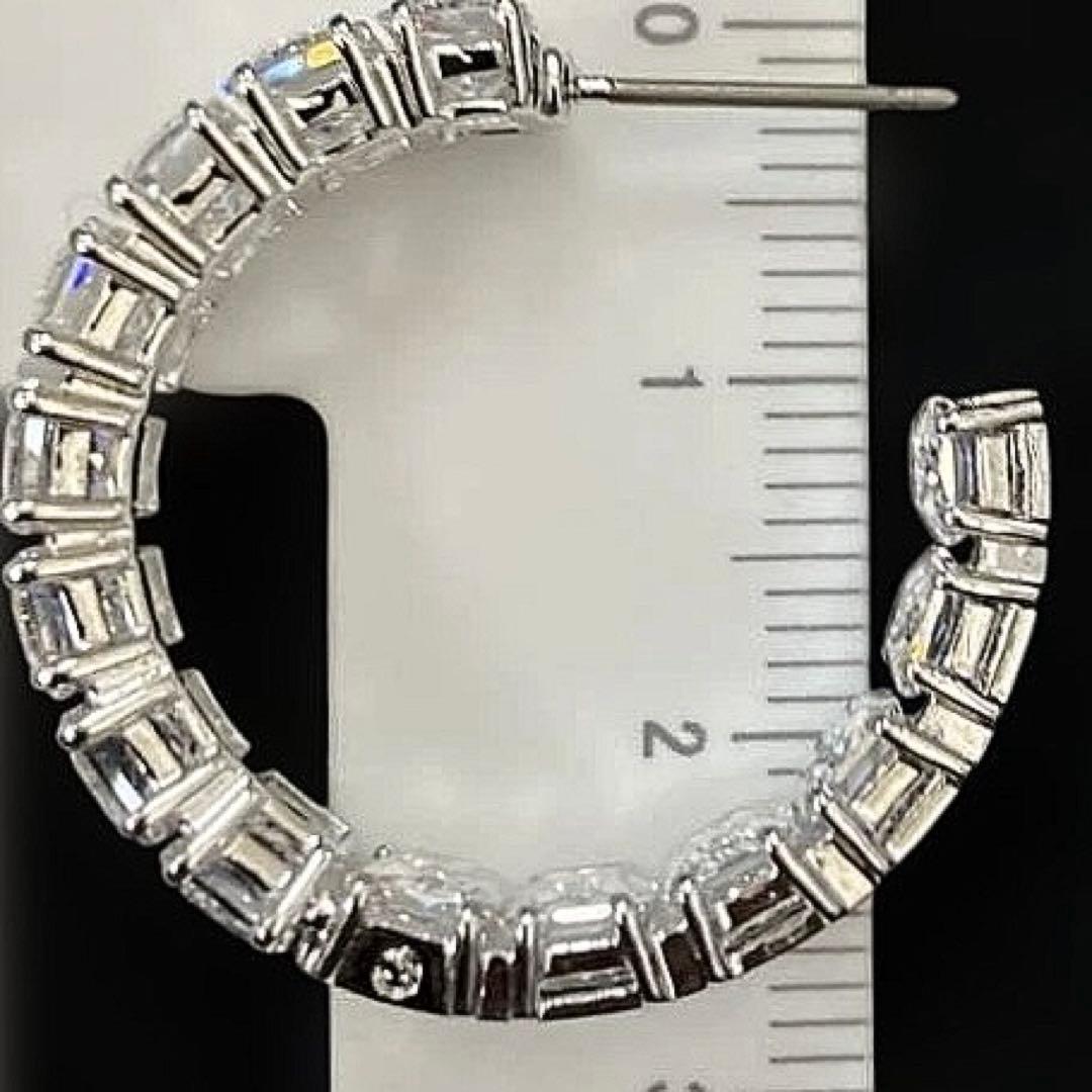 【未使用に限りなく近い】スワロフスキー　フープピアス　シルバー