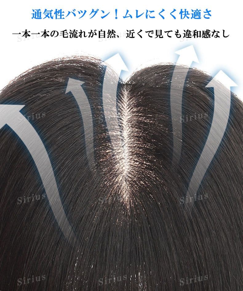 人毛100％ モカブラウン45CM+ポイントウィッグモカブラウン