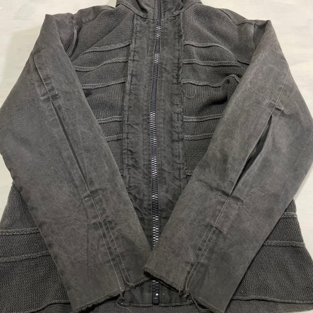 レア ripvanwinkle ニット ダック地 切り替え　シングルライダース
