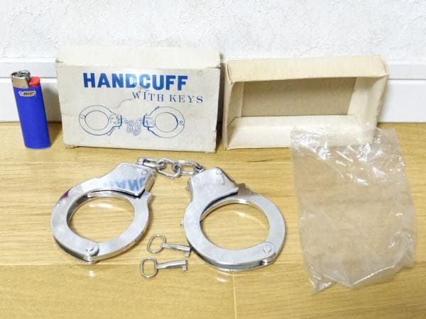 新品 80年代 ビンテージ 日本製 HANDCUFF 手錠 鍵付き 昭和 当時物