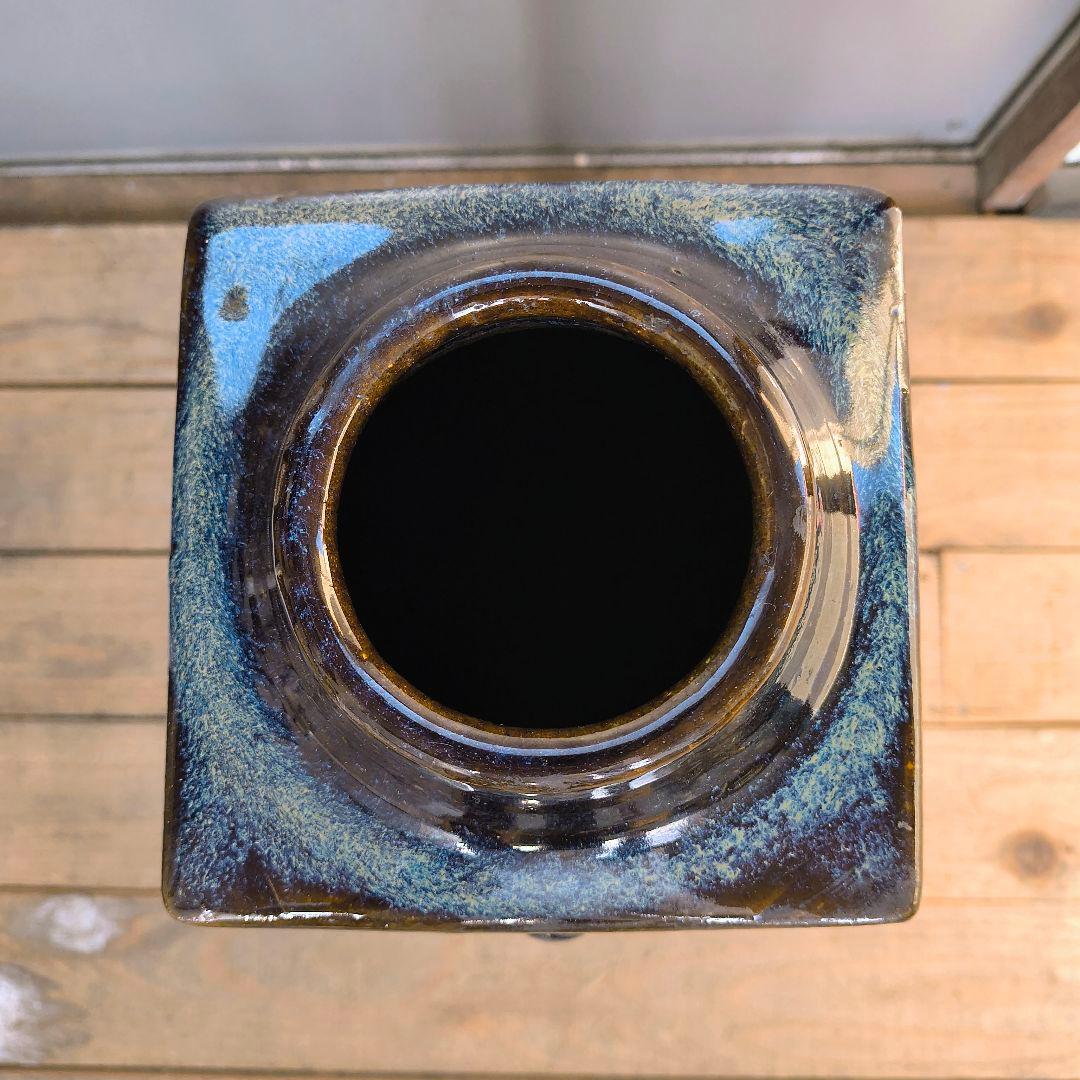 ★古い　高徳順印　角花瓶　　高さ約48.5センチ　中国　古玩★