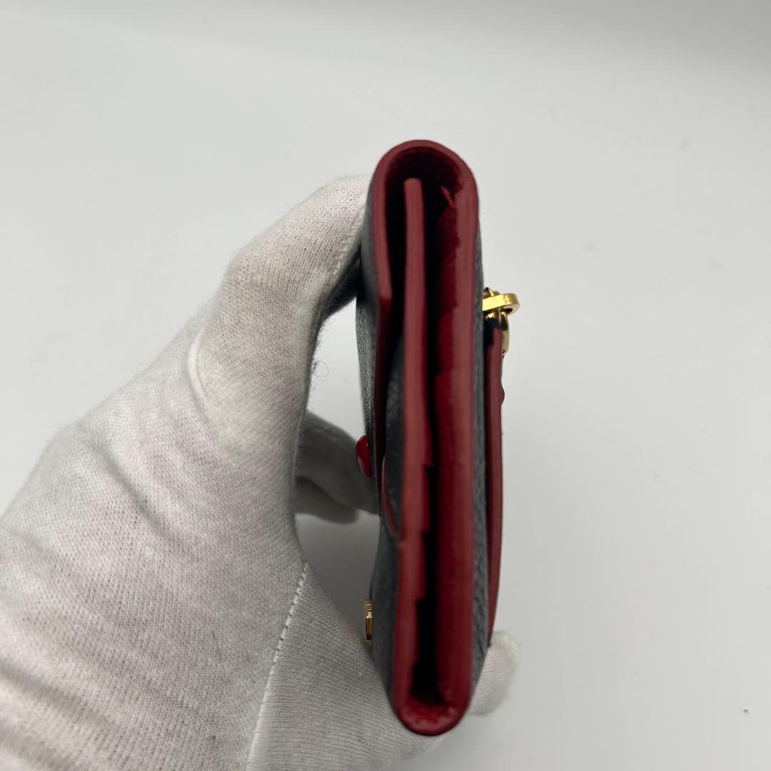 ミュウミュウ　ラブレター　財布　マドラス　コンパクトウォレット　マリーヌルージュ