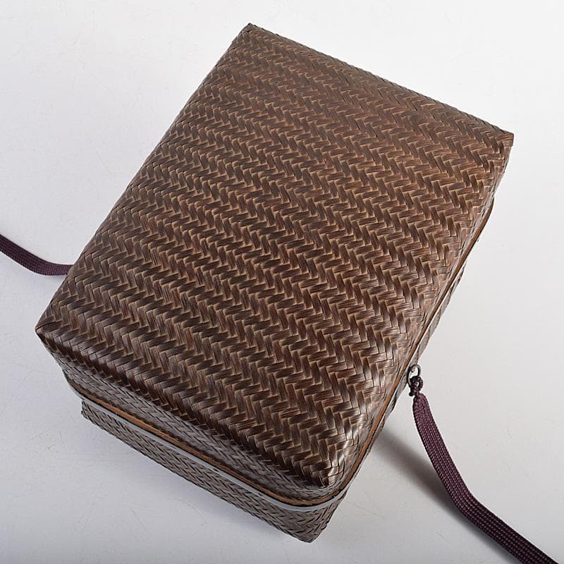 茶道具　御所籠　茶籠　黒楽茶碗　振出など　十一点一式　時代箱付　F　R8766B