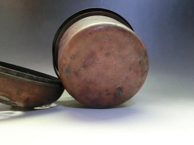 手炉■手焙り 花紋透かし 古銅製 手火鉢 手あぶり 火器 時代物 骨董品■