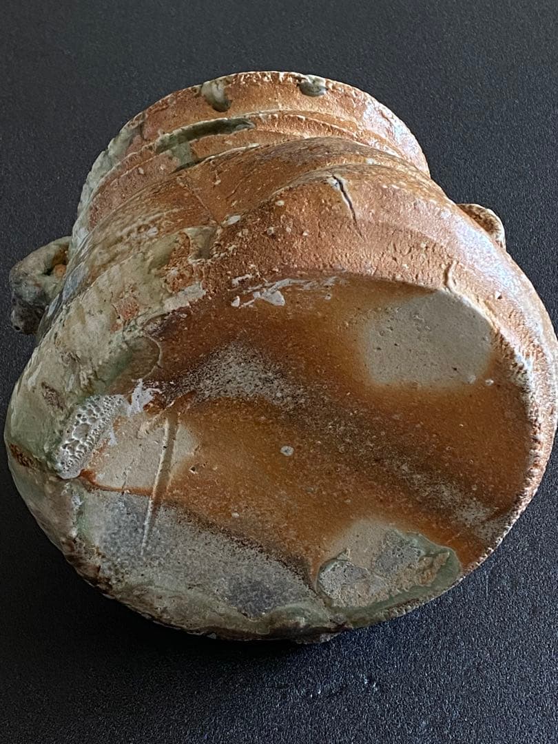 信楽焼　耳付水指　井村侊生　　#3302