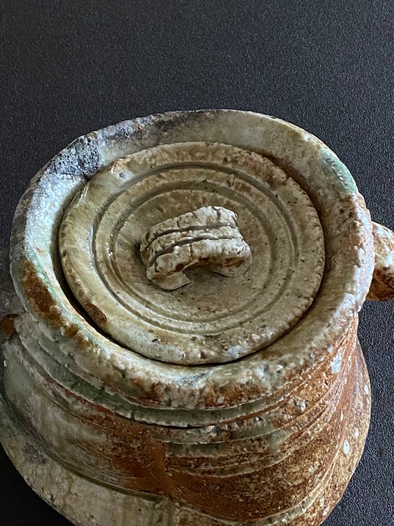 信楽焼　耳付水指　井村侊生　　#3302