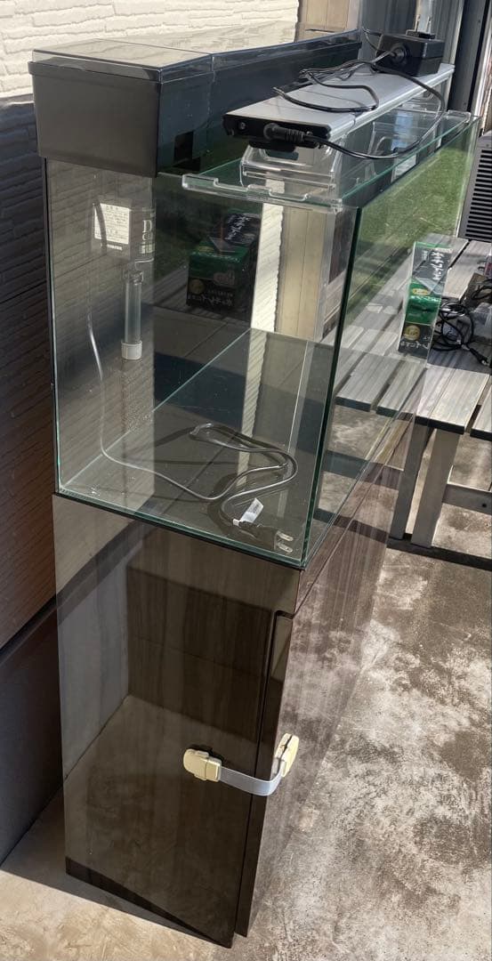 60cm水槽 水槽台 GEX濾過器・ポンプ・LEDライト付き