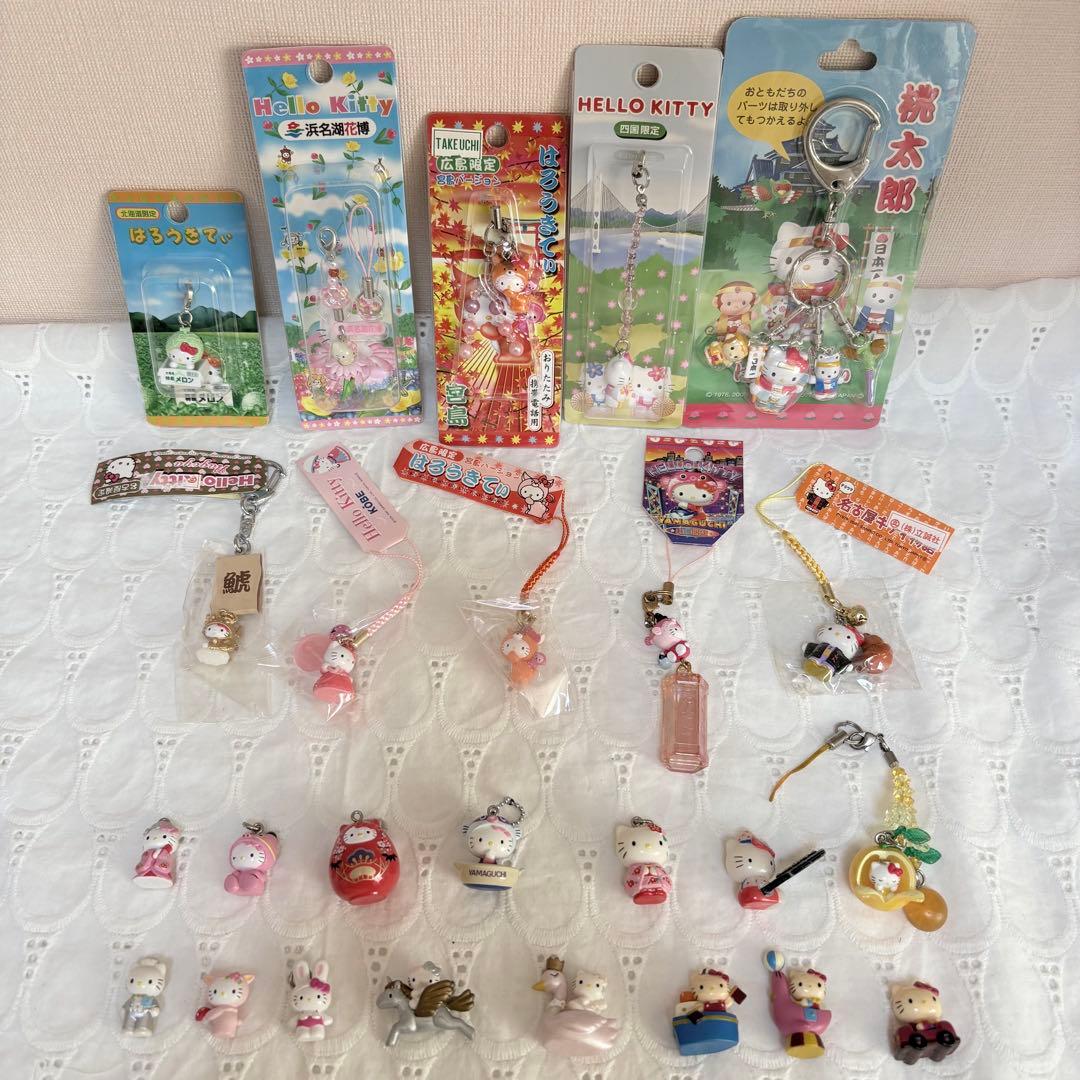 ご当地キティ 根付け・ストラップセット　 コレクターズマスコット 25周年