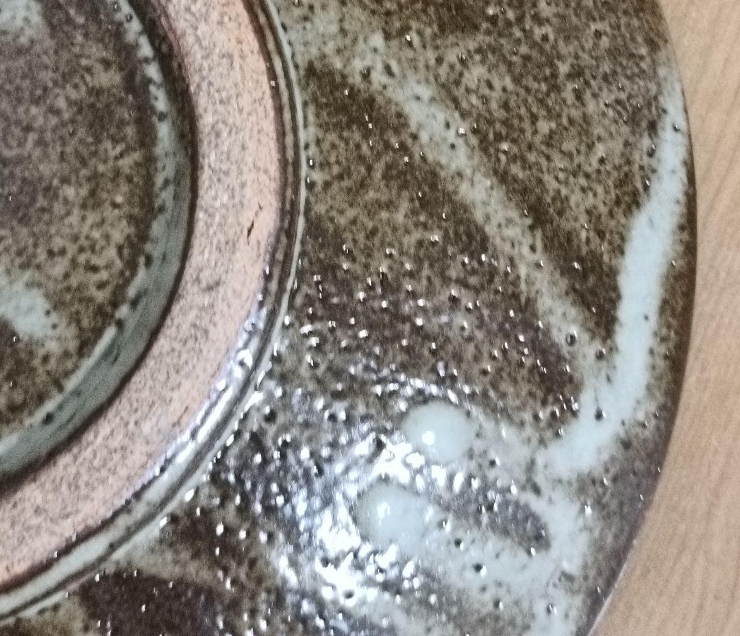 人間国宝　島岡達三作　象嵌皿　共箱付