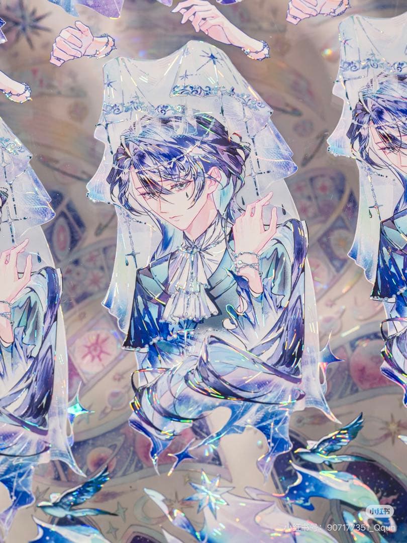 【9413】海外　マステ　3/5/巻　貝殻光マスキングテープ　人物系