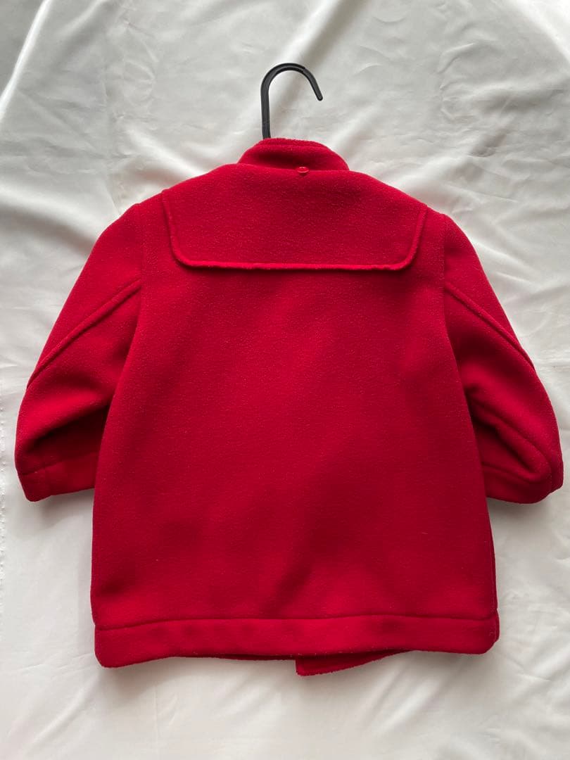 ミキハウス　アウター　フリースダッフルコート　80cm 赤色
