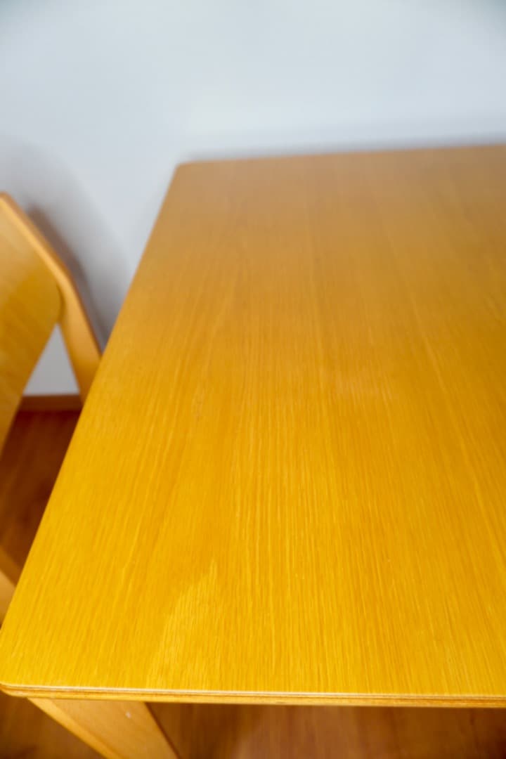 天童木工 水之江忠臣 3点セット ダイニングテーブル + チェア 2脚