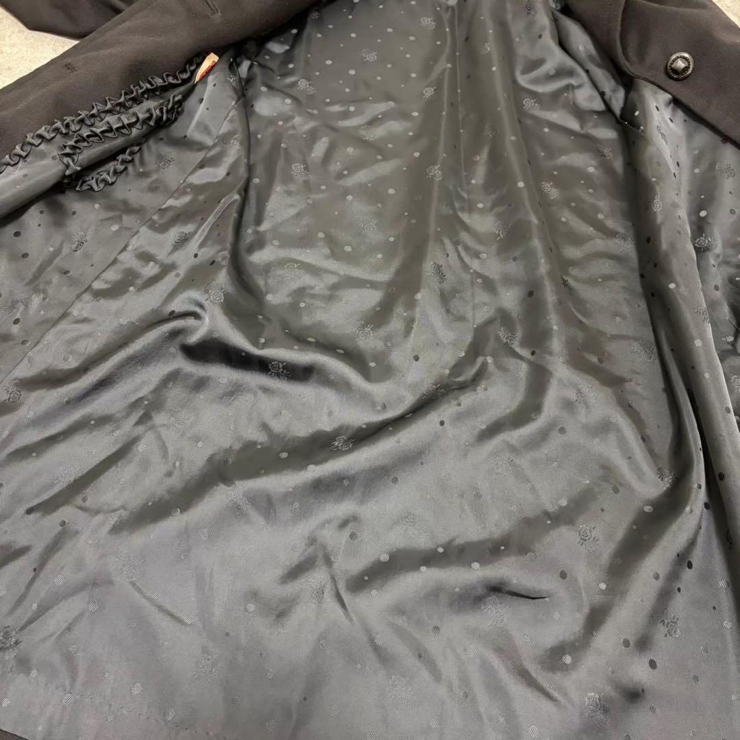 カシミヤ100% Johnstons of Elginチェスターコート黒ブラック