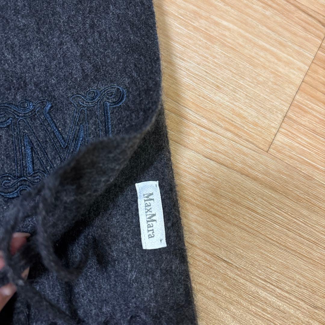 【新品タグ有り】Max Mara カシミヤ ストール マフラー ダークグレー