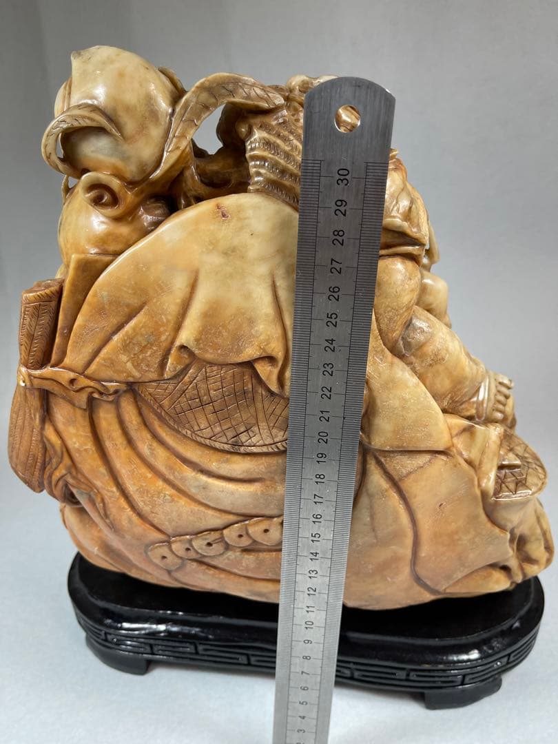 超大寿山石彫 仏教七福神13:6kg 極細工 細密彫刻骨董品天然古玩 仏教美術品