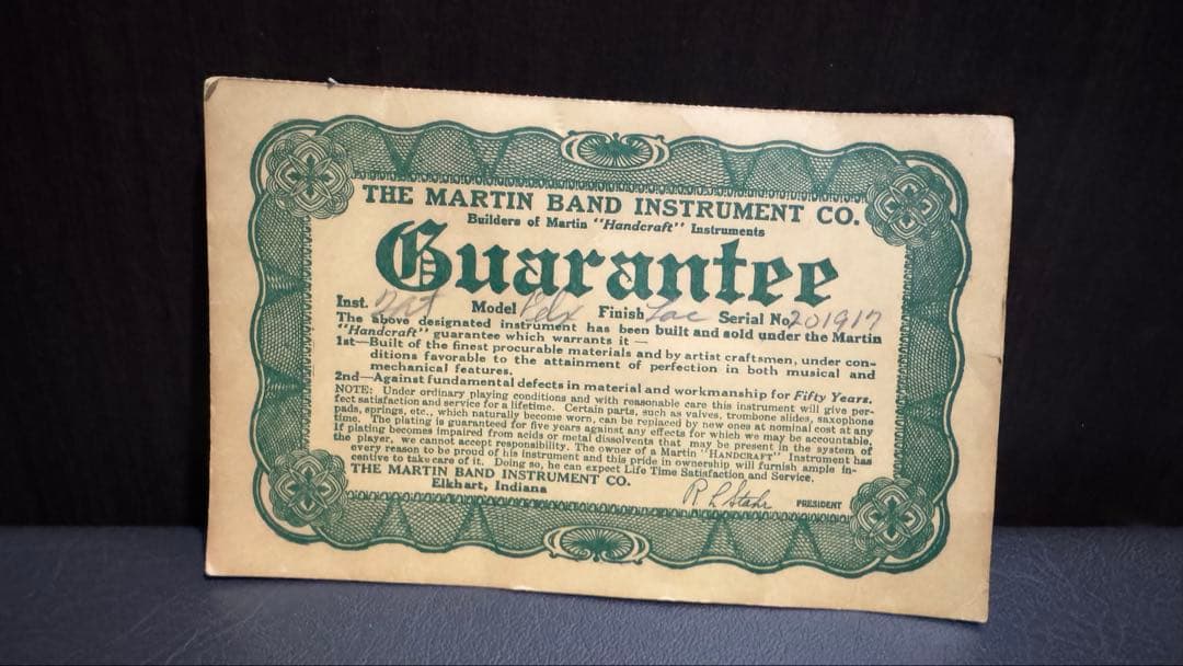 Martin committee Trumpet 1957年彫刻 マーチンMボア