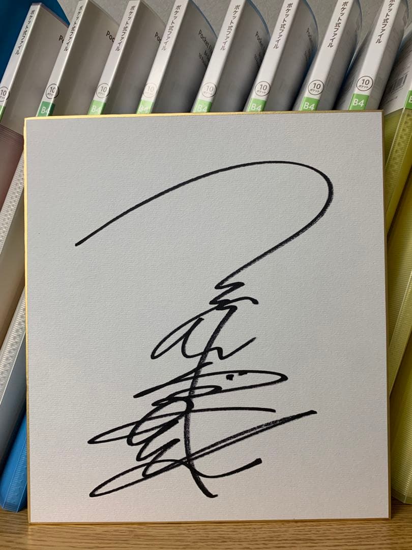 女優 タレント 平愛梨 直筆サイン色紙 長友佑都