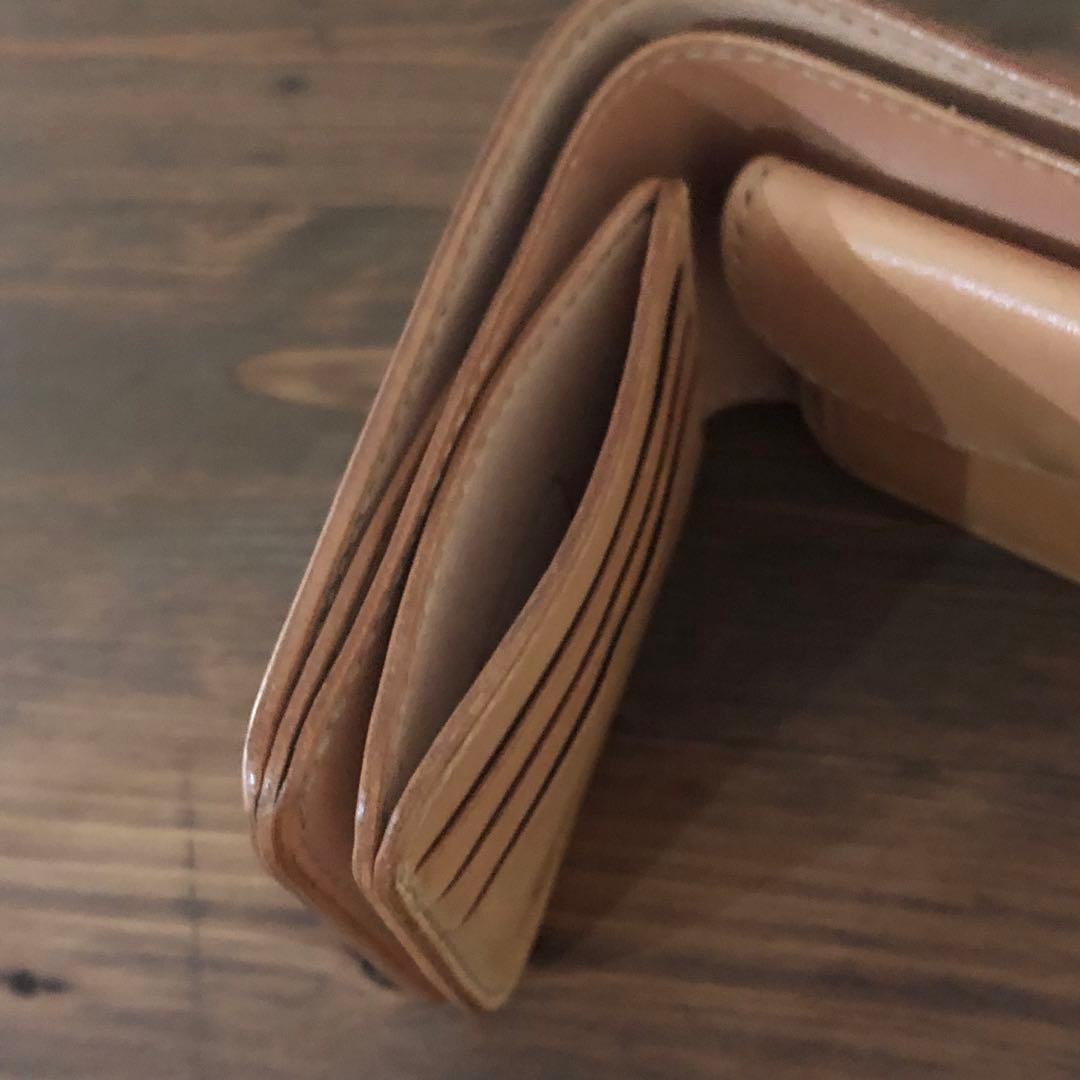 フリッカー 1ブライドルレザー ダブルバット コンパクト 財布 ナチュラル